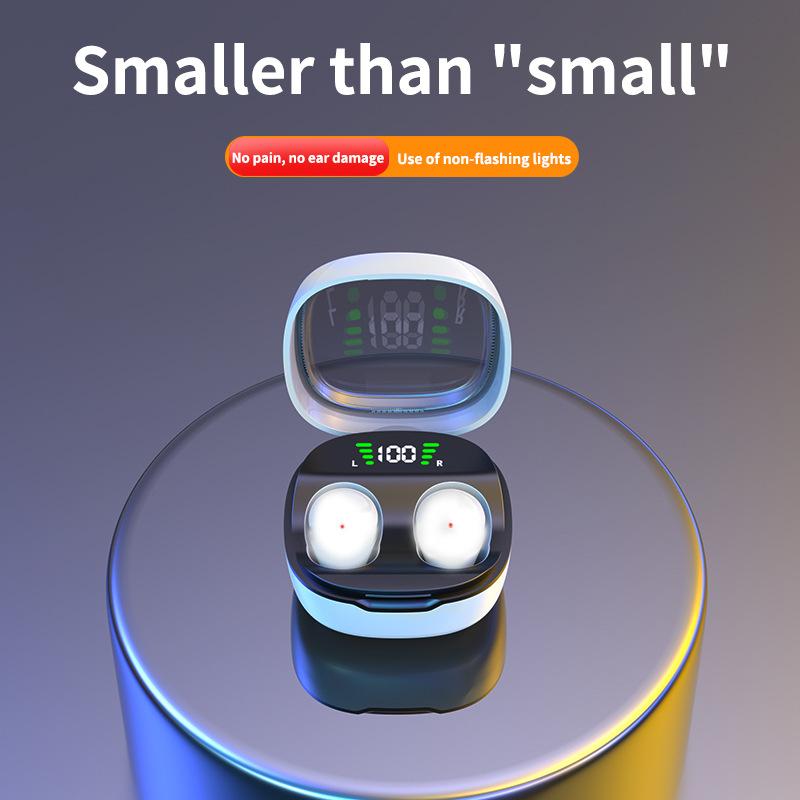 AKER Super Mini Wireless Bluetooth Earbuds with HiFi Bass Voice Control Comfortable Sleep Exclusive Long Battery Life Sleeping Earbuds