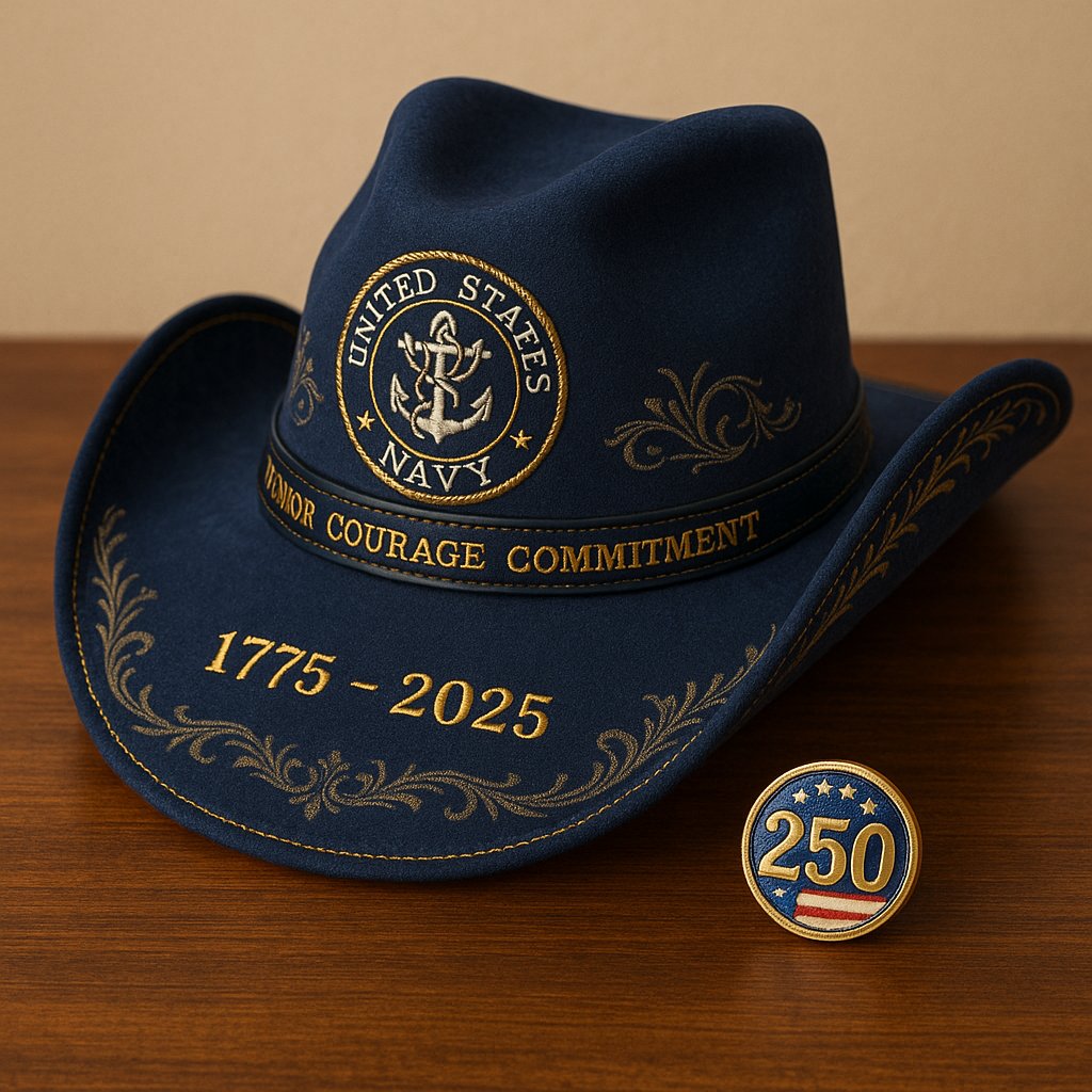 U.S. Military 250th Anniversary Cowboy Hat