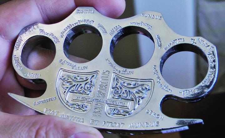 Large Collector's Edition Holy Spiritus Constantine Brass Knuckle Paper Weight