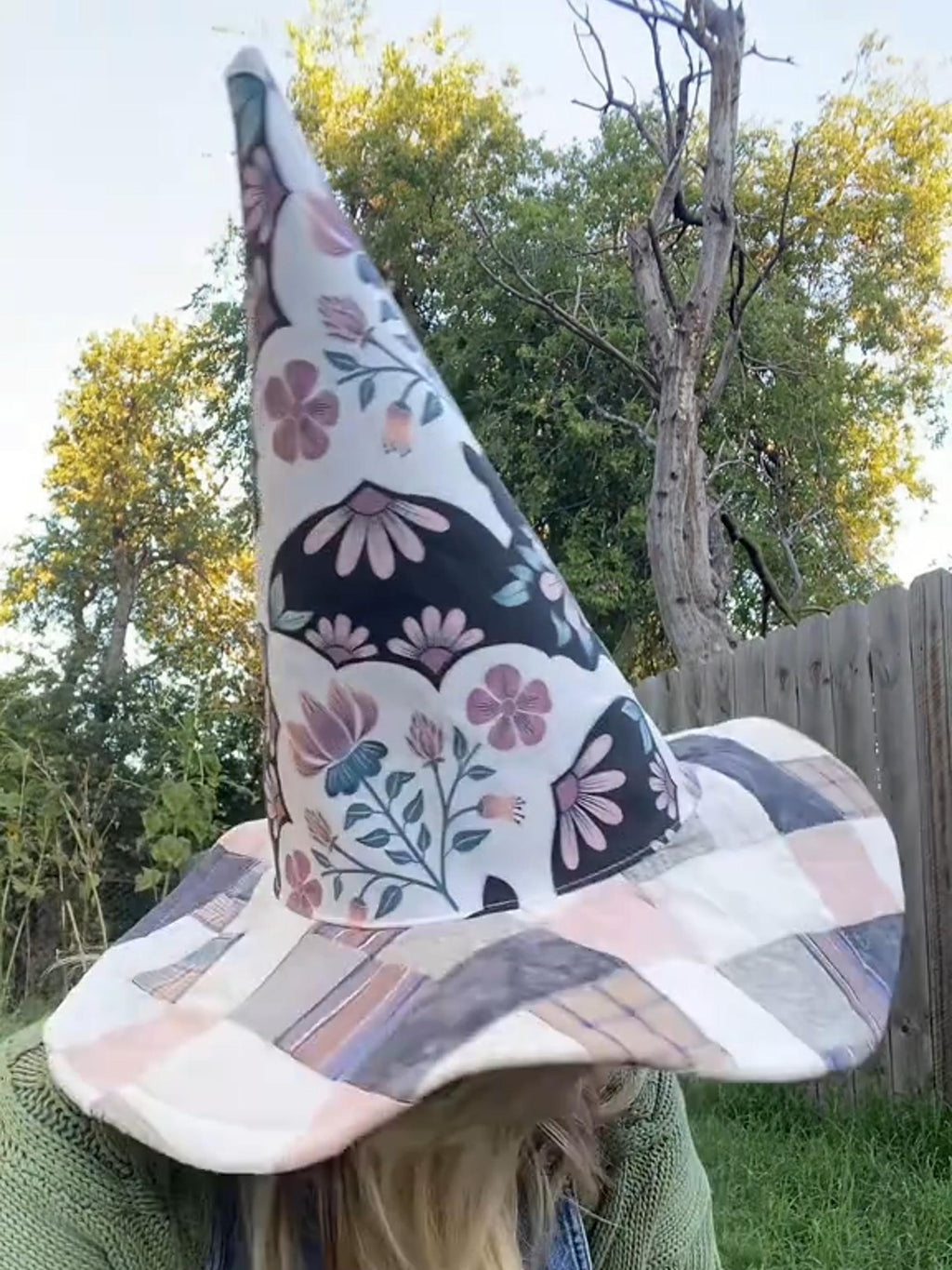 🔥Handmade Quilted Witch Hat | One-of-a-Kind Handmade Magic👒