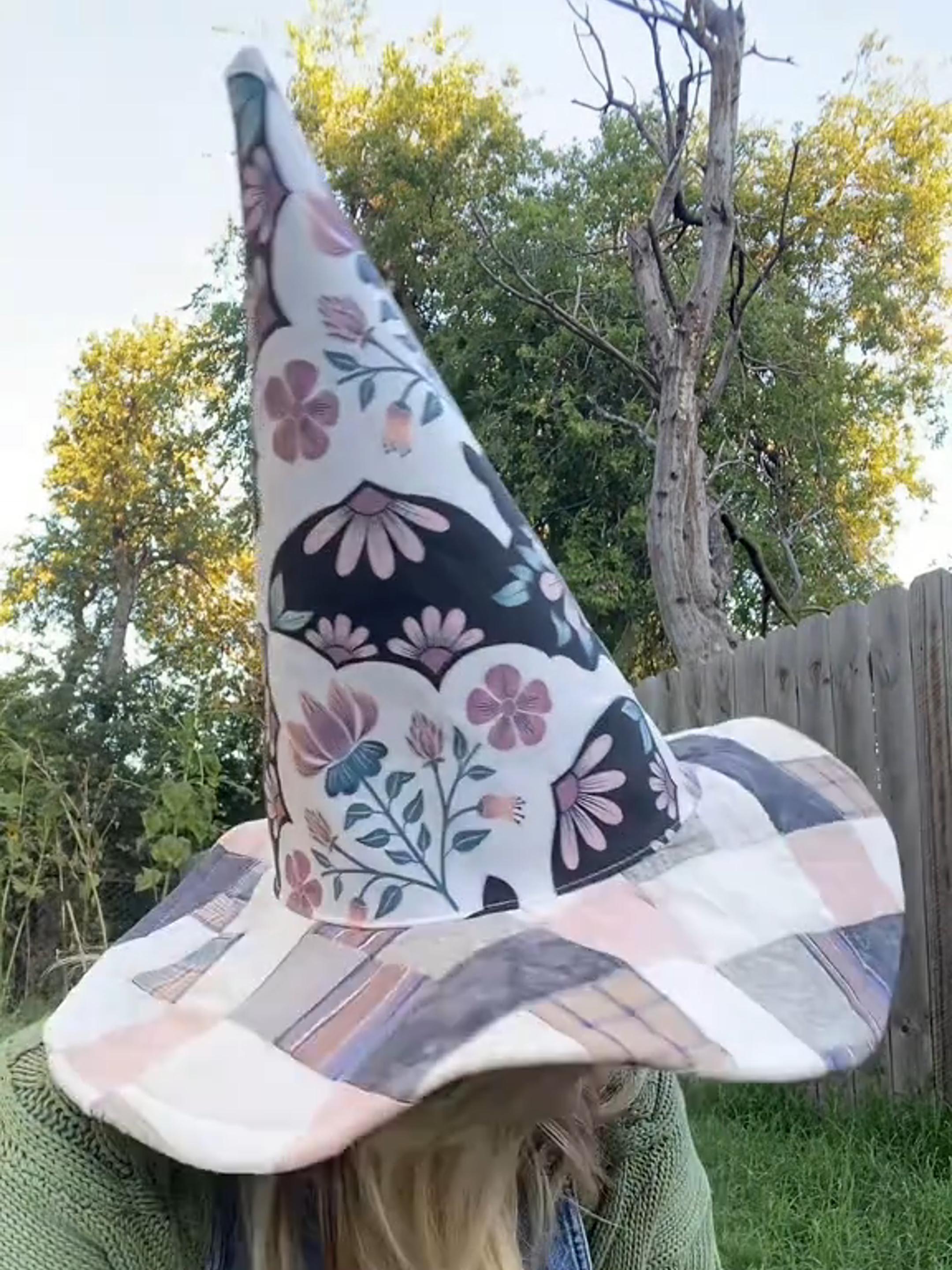 🔥Handmade Quilted Witch Hat | One-of-a-Kind Handmade Magic👒