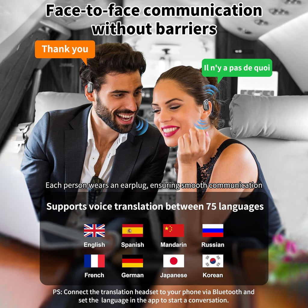 🏆LAST DAY SALE 40% OFF⏰AI Translation Wireless OWS Bluetooth5.4 Earphones (Fit iOS & Android)
