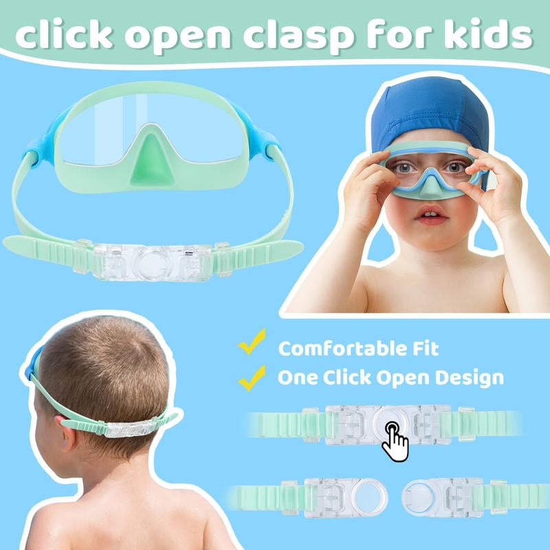 🏊‍♀️Buy 1 Get 1 Free🎁-HD children's large frame waterproof and anti-fog swimming goggles