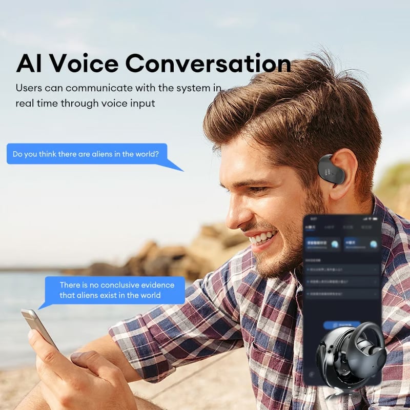 🏆LAST DAY SALE 40% OFF⏰AI Translation Wireless OWS Bluetooth5.4 Earphones (Fit iOS & Android)