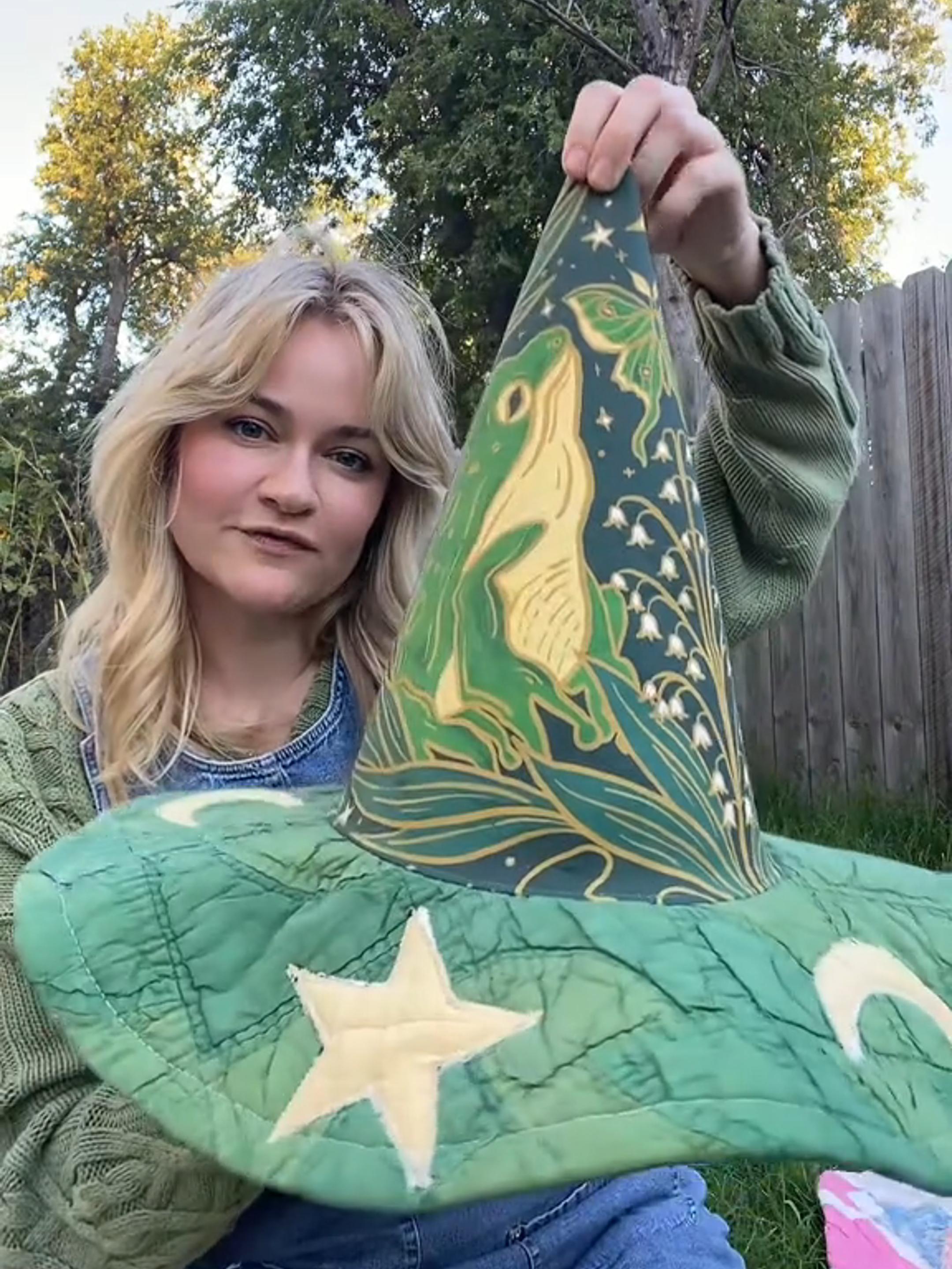 🔥Handmade Quilted Witch Hat | One-of-a-Kind Handmade Magic👒