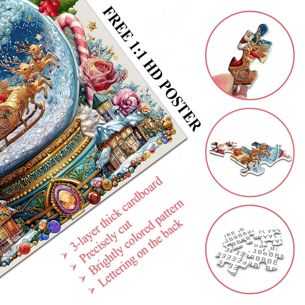 Christmas Crystal Ball Jigsaw Puzzles 1024 Pieces