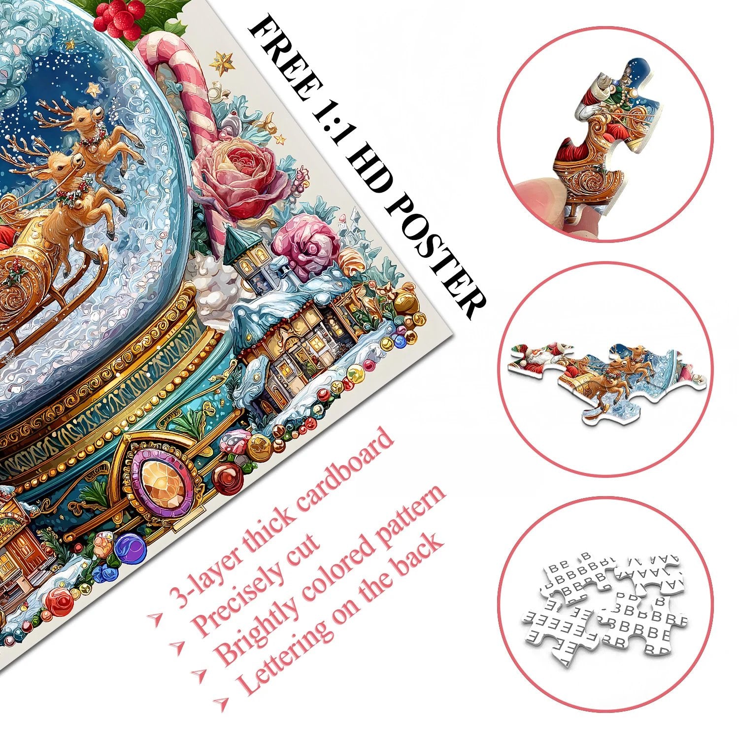 Christmas Crystal Ball Jigsaw Puzzles 1024 Pieces