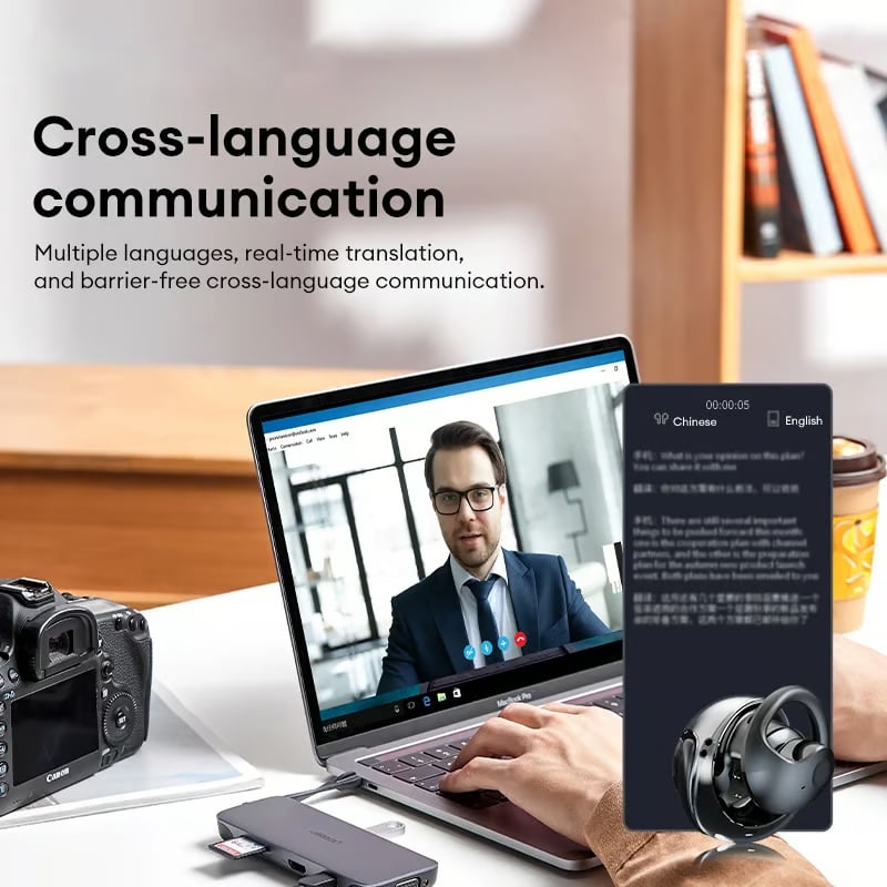 🏆LAST DAY SALE 40% OFF⏰AI Translation Wireless OWS Bluetooth5.4 Earphones (Fit iOS & Android)