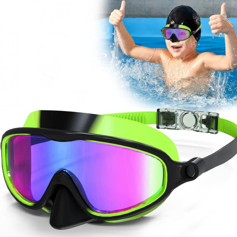 🏊‍♀️Buy 1 Get 1 Free🎁-HD children's large frame waterproof and anti-fog swimming goggles