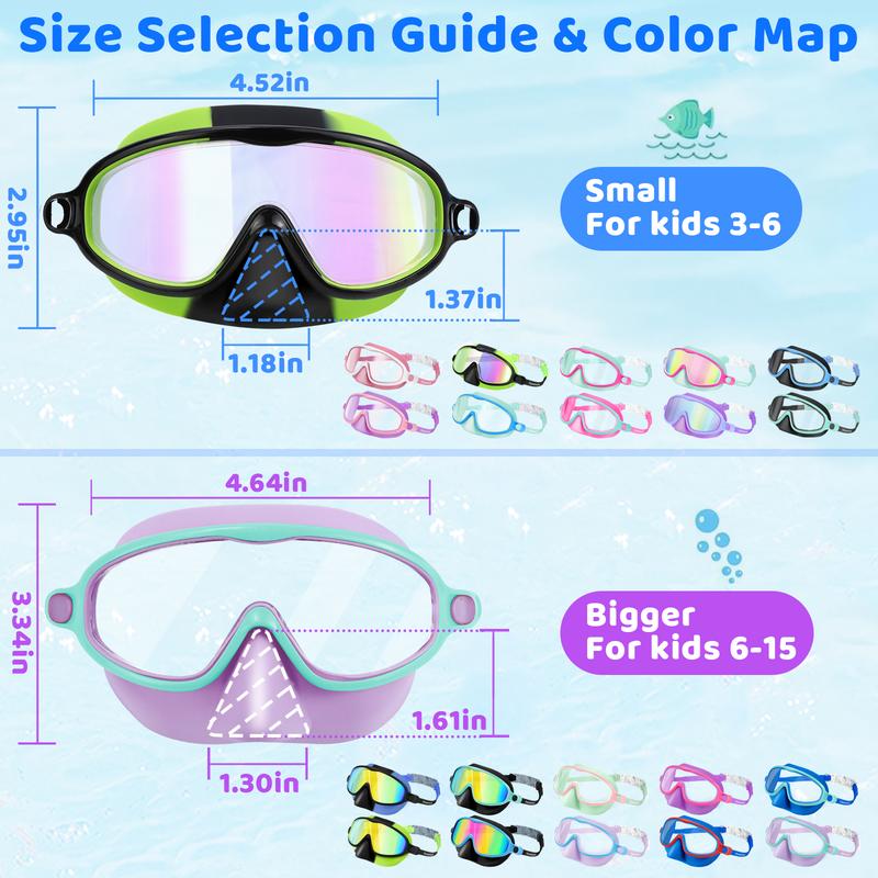 🏊‍♀️Buy 1 Get 1 Free🎁-HD children's large frame waterproof and anti-fog swimming goggles