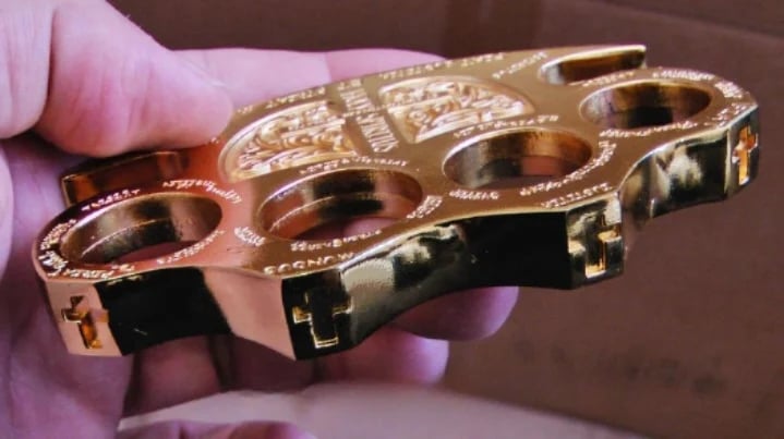 Large Collector's Edition Holy Spiritus Constantine Brass Knuckle Paper Weight