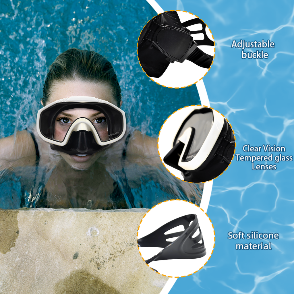 HOT SALE 48%OFF Speedy Professional Snorkeling Mask for Adults – Anti-Fog, UV Protection, Wide View