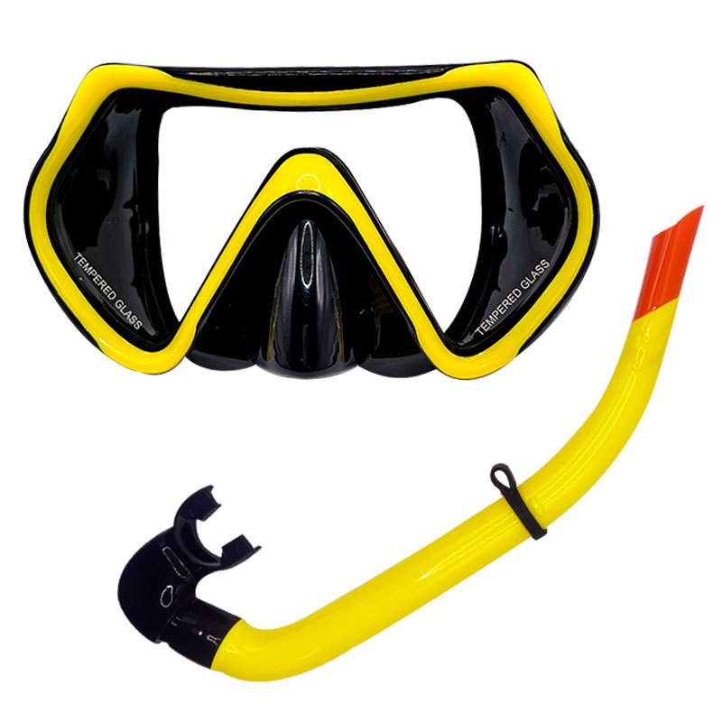 Speedy Adult Snorkeling Gear Set Anti Leak Diving Mask High Visibility Full Wet Breathing Tube