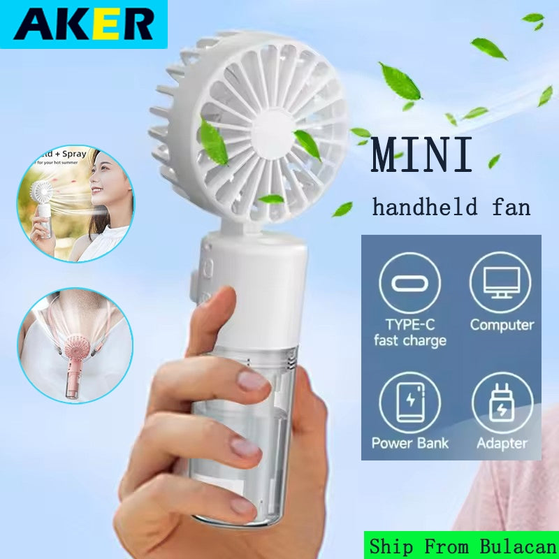Aker F2 Portable Mini Handheld Fan USB Rechargeable Fans Desk Fan Small Mute Cooler office