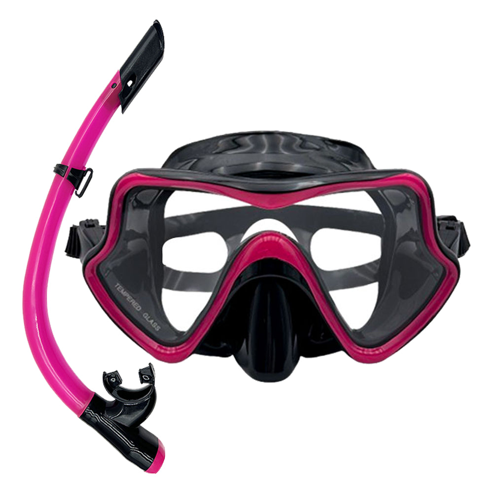 Speedy Diving Set Breathing Tube Snorkel Mask Swimming Goggles Waterproof Anti Fog Tempered Glass