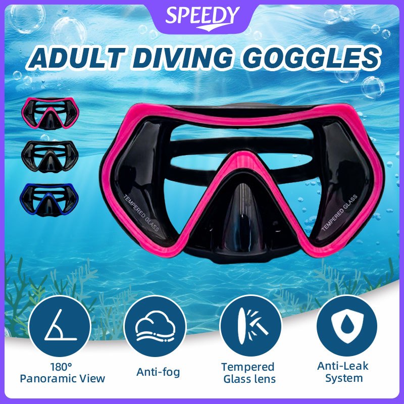 Speedy Pro Scuba Diving Freediving Mask tempered glass original Snorkeling Gear Anti Leak&Fog Adults