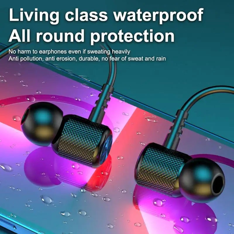 Wireless Headphones Neckband Earphones Magnetic Sports Waterproof TWS Earbuds Bluetooth Headset