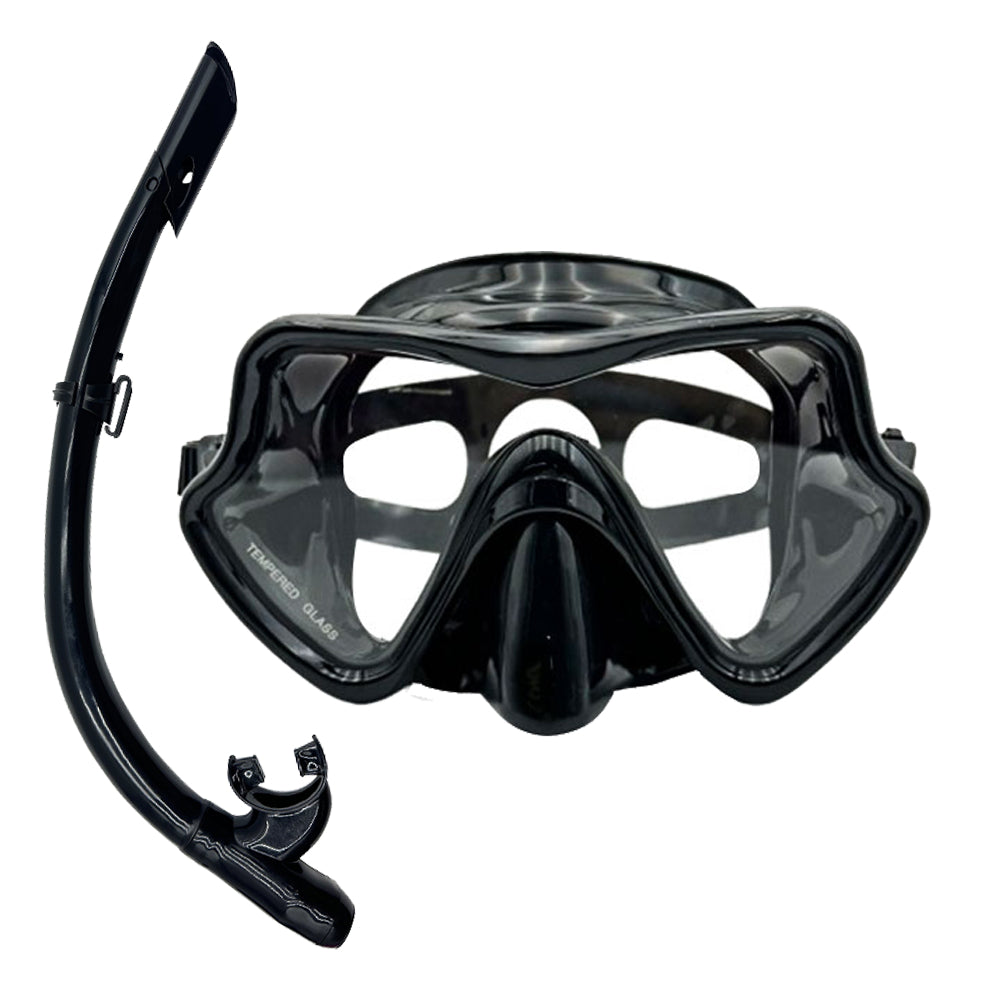 Speedy Diving Set Breathing Tube Snorkel Mask Swimming Goggles Waterproof Anti Fog Tempered Glass