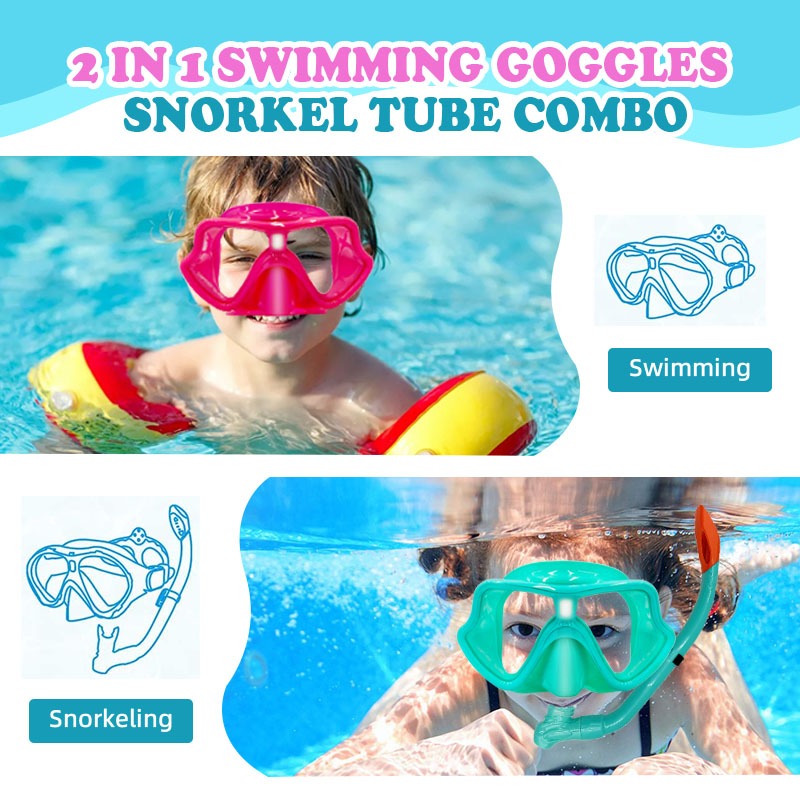 Speedy Snorkeling Set Diving Silicone Tempered Glass Diving Mask Anti Fog&Leak Original For Kids