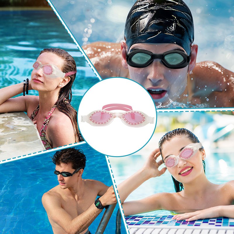 Speedy Silicone swimming goggles Adjustable Headband HD Anti Fog Waterproof Diving Scuba for Adults