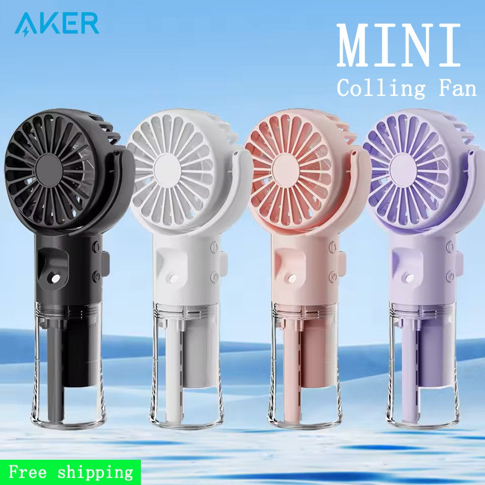 Aker F4 fan ues desk fan HandFan Portable Spray Mist Fan Water Mist Fan Cooling Fans table outdoor