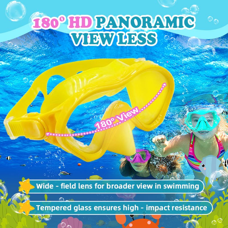 Speedy Kids Snorkeling Equipment Diving Masks Tempered Glass Snorkels Swimming Scuba For Children