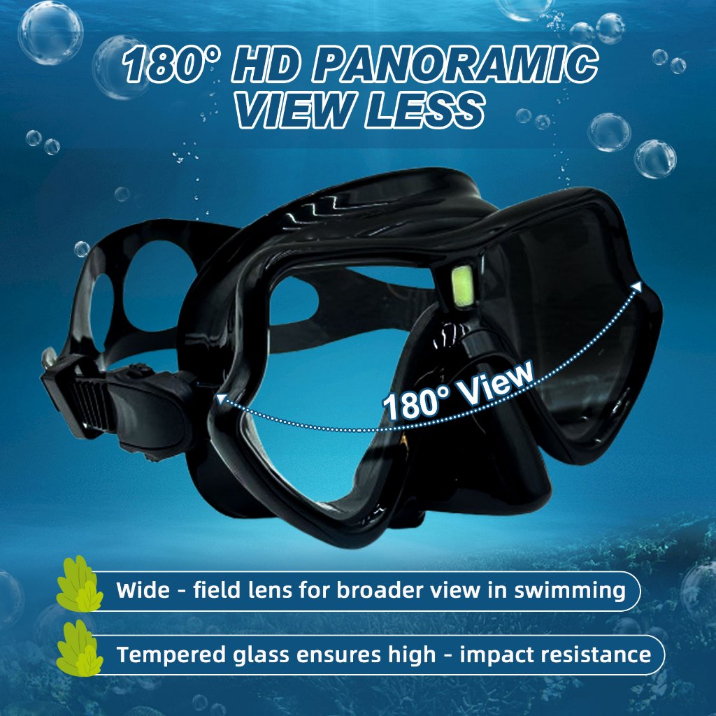 Speedy Professional Adult Dive Set Anti Fog Wide View Tempered Glass Snorkeling Mask Free Breathing