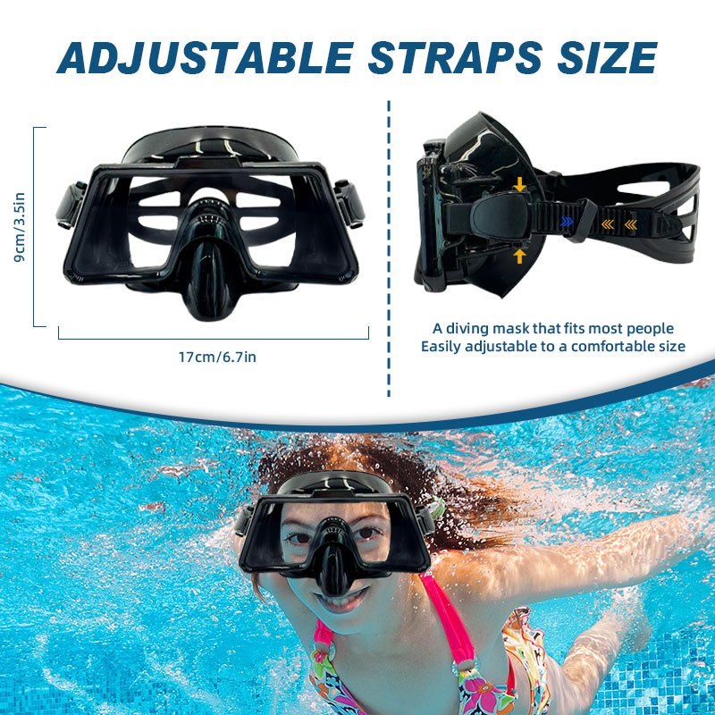 🔥🔥LAST DAY 49%OFF 🌈 Speedy Diving set Diving mask Breathing Tube Goggles Snorkeling Mask Flippers Tempered Glass Scuba