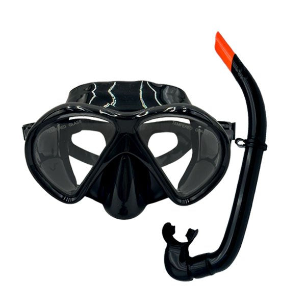 Speedy Snorkel Diving Mask Set Adult Tempered Glass Snorkel Mask Anti-Leak Snorkel for Scuba Diving