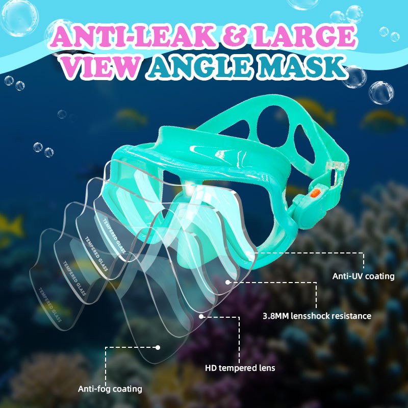 Speedy Swimming Goggles Professional Diving Luminous Anti Fog Tempered Mask Kids Snorkel Goggles