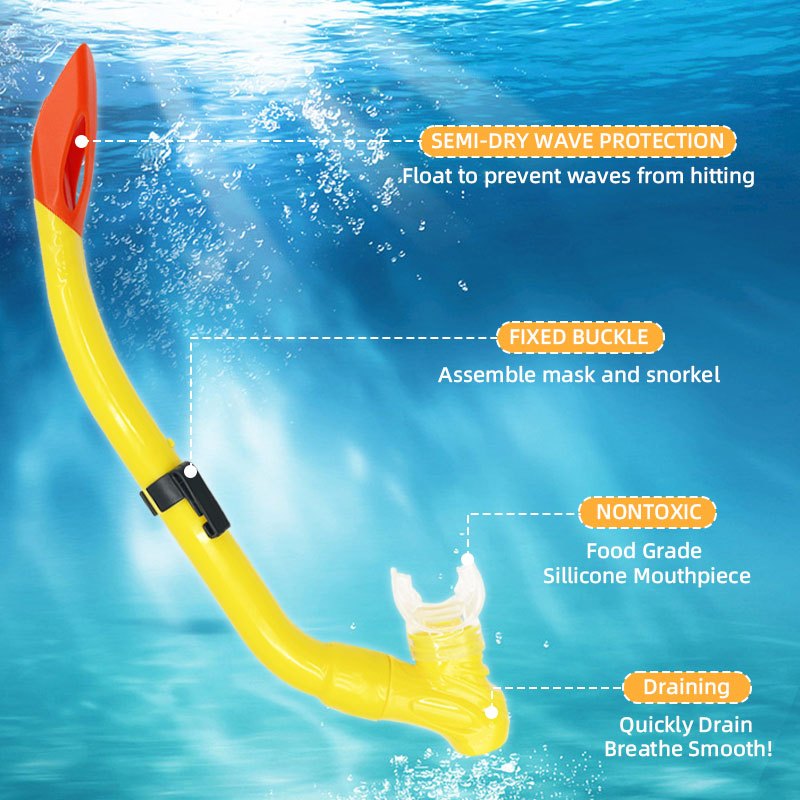 🏊Summer Hot Sale 49%OFF🌈 Speedy Snorkeling Breathing Tube Scuba Diving Under Water Swimming Breather Semi-dry Snorkel Outdoor