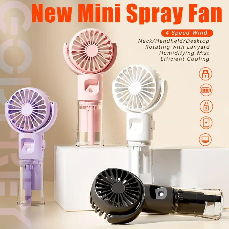 Aker F4 fan ues desk fan HandFan Portable Spray Mist Fan Water Mist Fan Cooling Fans table outdoor