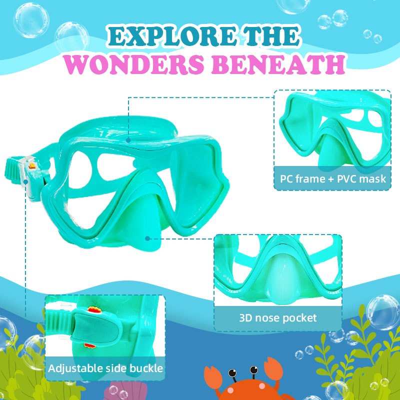 Speedy Snorkeling Set Diving Masks Snorkel Goggles Anti Fog&Leak Glasses Swimming Snorkel For Kids