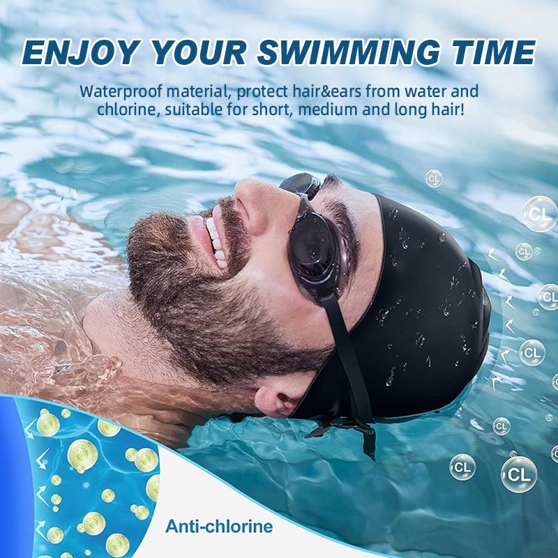 🔥Speedy Swimming Cap Silicone Waterproof Antiskid Adult Kids Swimming Pool Cap Unisex Swim Hat Diving