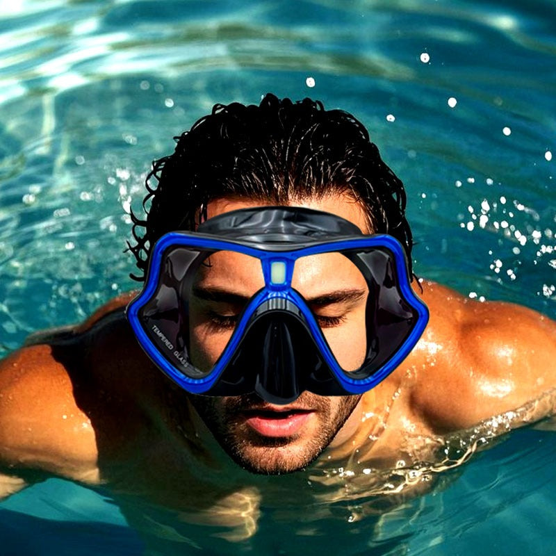 Speedy Snorkeling Goggles Adult diving mask Anti-fog Wide Field Tempered Glass Easy Snorkeling Mask