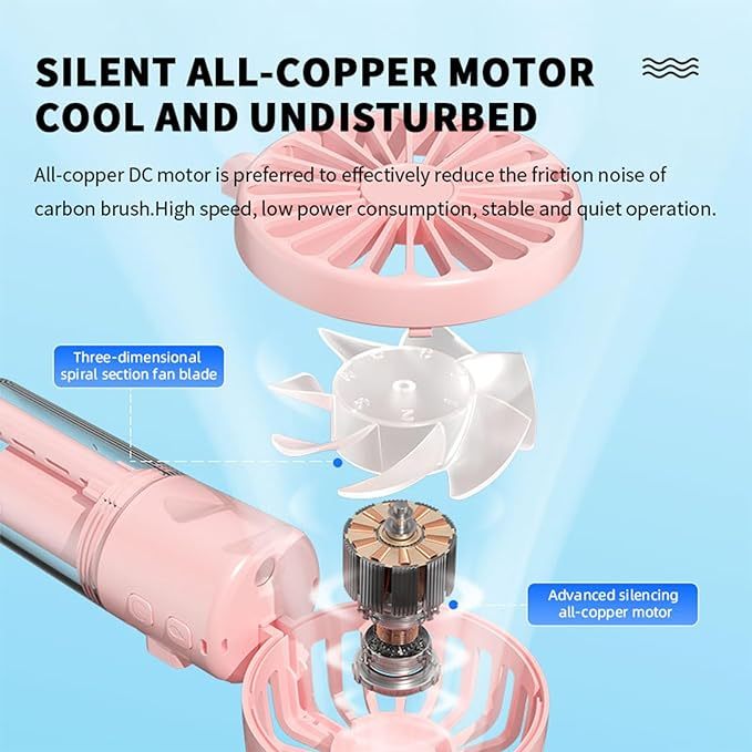Aker F2 Portable Mini Handheld Fan USB Rechargeable Fans Desk Fan Small Mute Cooler office