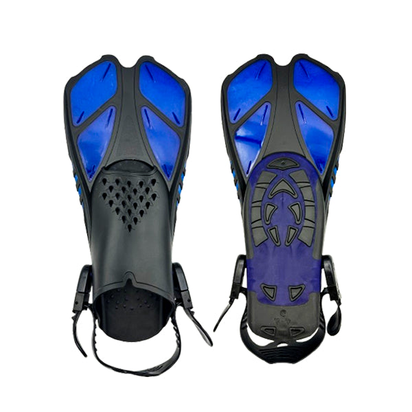 Speedy Snorkeling Equipment Set Snorkel Fins Adjustable Buckles Swimming Flippers Scuba Diving Shoes