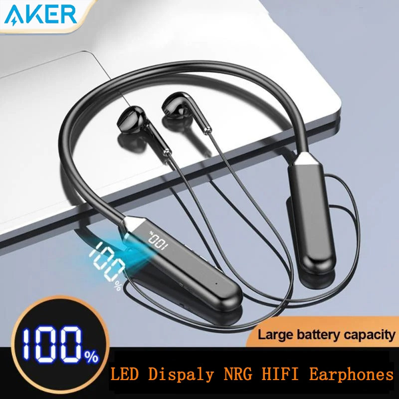 Aker BNR Bluetooth Earphones Wireless Headphone Sport Neckband TWS Earbuds Blutooth Headset with Mic