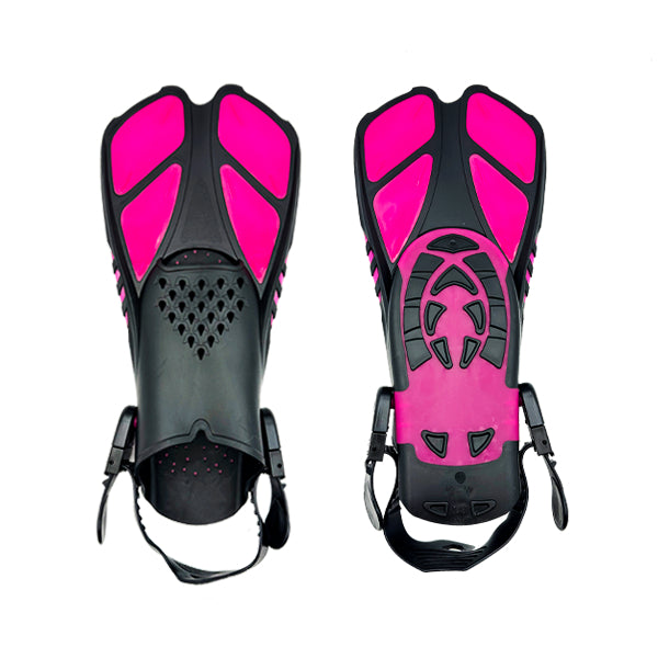 Speedy Snorkeling Equipment Set Snorkel Fins Adjustable Buckles Swimming Flippers Scuba Diving Shoes
