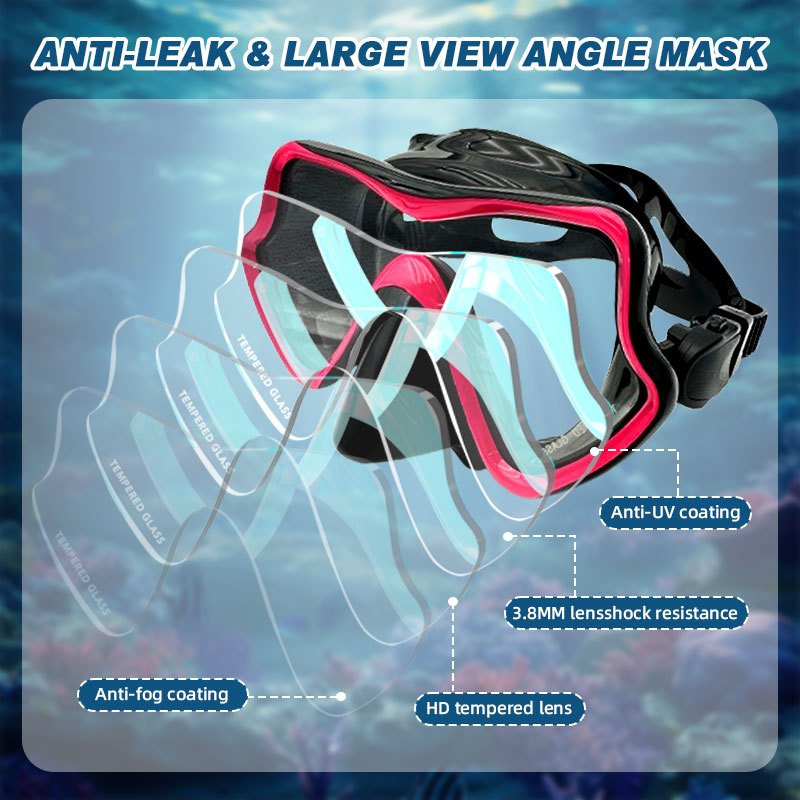 🔥Summer Hot Sale 49%OFF  🌈Speedy Snorkeling Set Diving Adult Swimming Goggles Anti Leak Tempered Glass Scuba Diving Mask